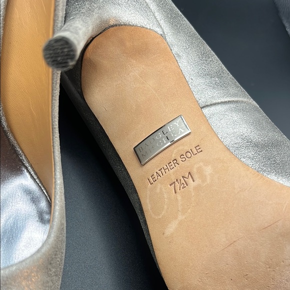 Badgley Mischka Silver Crystal Embellished Heels - Picture 4 of 8